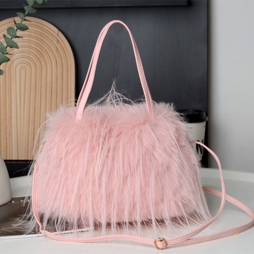 Plush Ladies Shoulder Bag Soft Female Crossbody Bag Fashion Women's Handbags - Picture 12 of 16