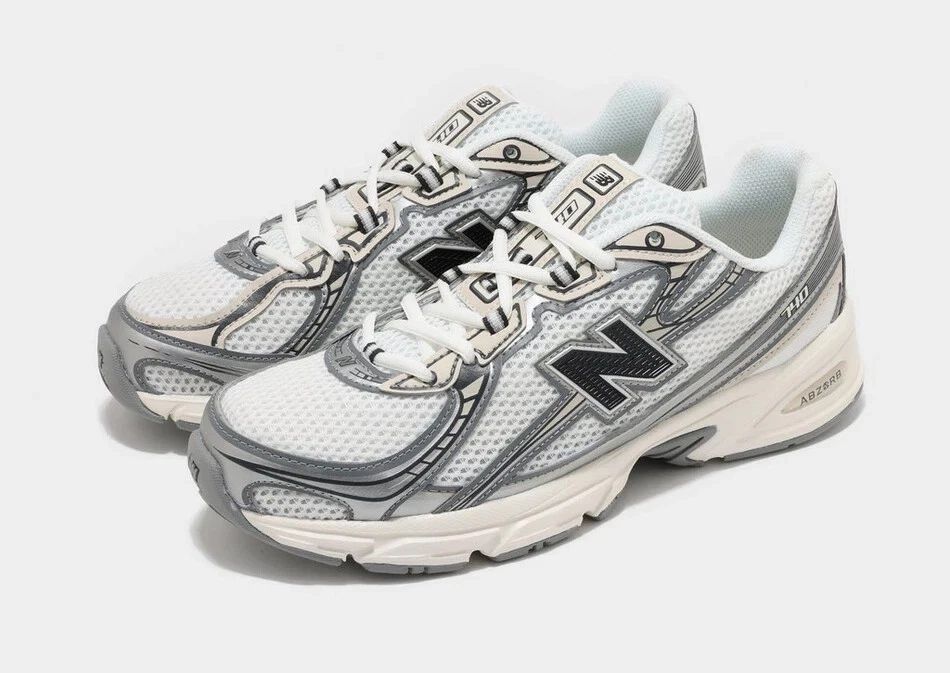 Scarpe Da Donna New Balance 740 Trainers Sea Salt E Silver - Immagine 2 di 4