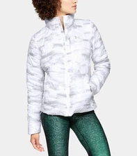 NEW UNDER ARMOUR COLDGEAR REACTOR JACKET White/Ghost Gray Womens S-M-L-XL Puffer