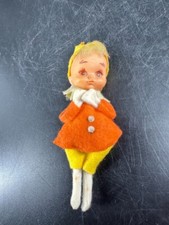 Vintage 1960s Christmas Pouting Pixie Girl Ornament 5