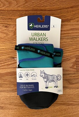 Healers Urban Walkers Single Pair Dog Boots Size Large NEW Turquoise Never Used