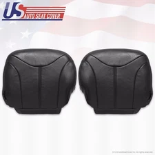 2001 GMC Sierra 2500 2500HD Driver-Passenger Bottom Leather Seat Cover Dark Gray