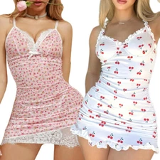 Women Sexy Lingerie Lace Sheer Babydoll Slim Dress Nightwear Underwear Sleepwear