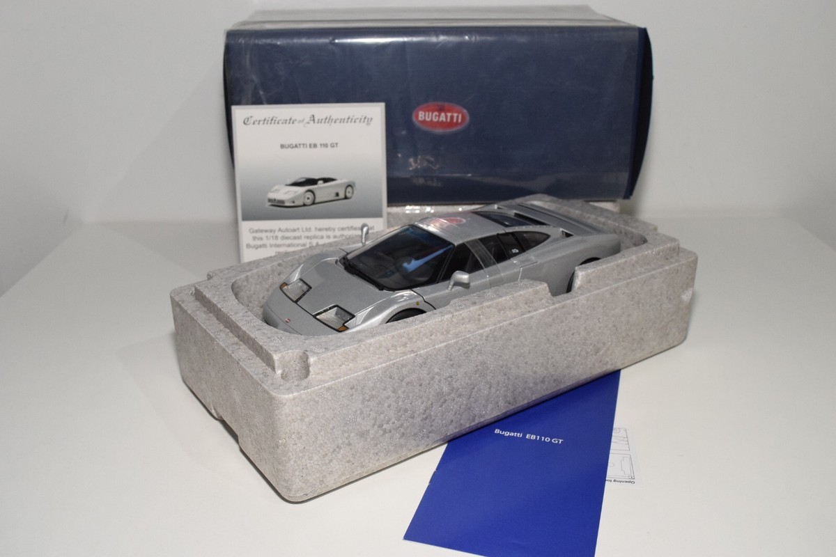 B6 1:18 AUTOART 70979 BUGATTI EB110 EB 110 GT SILVER GREY