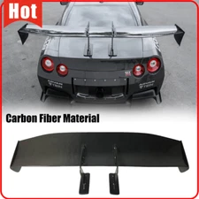 For Nissan R35 GTR 2008 09-2018 Glossy Carbon Fiber Rear Trunk Lid Spoiler Wing
