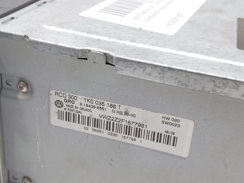 1K0035186T Sistema Audio/Radio Cd para VOLKSWAGEN PASSAT BERLINA (3C2) 8688923 - Imagen 2 de 10