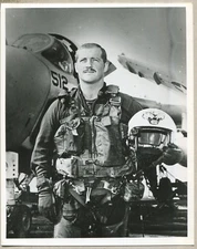 Frederick Hauck: Stands In Front Of F14 Tomcat  1972  promo press photo GN5