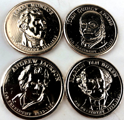 2008 P Presidential Dollar 4 Coin Set  Super Nice Detail Brilliant US 426