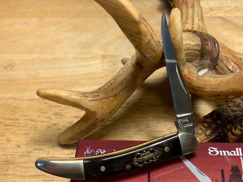 Cuchillo de bolsillo de 3" con palillo de dientes de Texas con cuerno de búfalo de Cabo Guerrero de acero escarchado FSW109CBH Foto 2 de 4