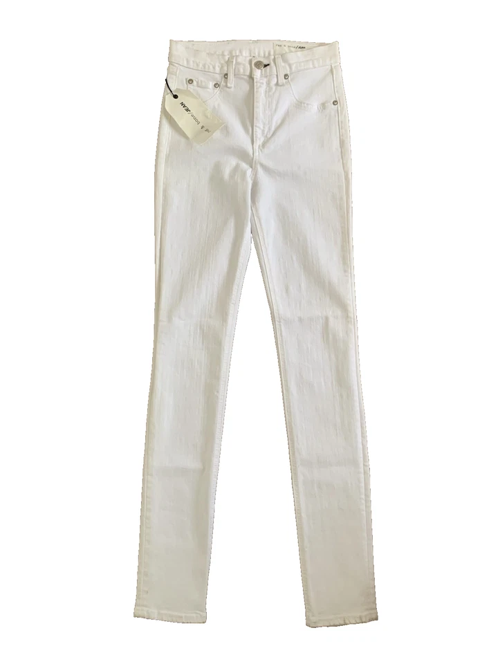 RAG & BONE £200+ High Rise Skinny White Stretch Denim Jeans 26 UK 8 US 4 S BNWT - Image 2 of 4