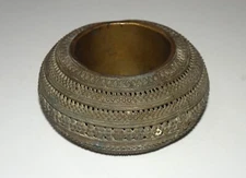Brass Anklet Engraved Smoking Ashtray Bowl Ethnic Rare Table Decor Basket HK253
