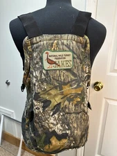 VTG Mossy Oak New Breakup Camo NWTF Jakes Turkey Hunting Vest YOUTH L/XL