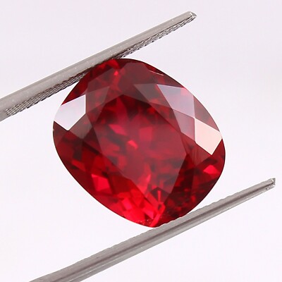 Flawless Mozambique Blood Red Ruby Loose Cushion Gemstone Cut, Fine Quality Ruby