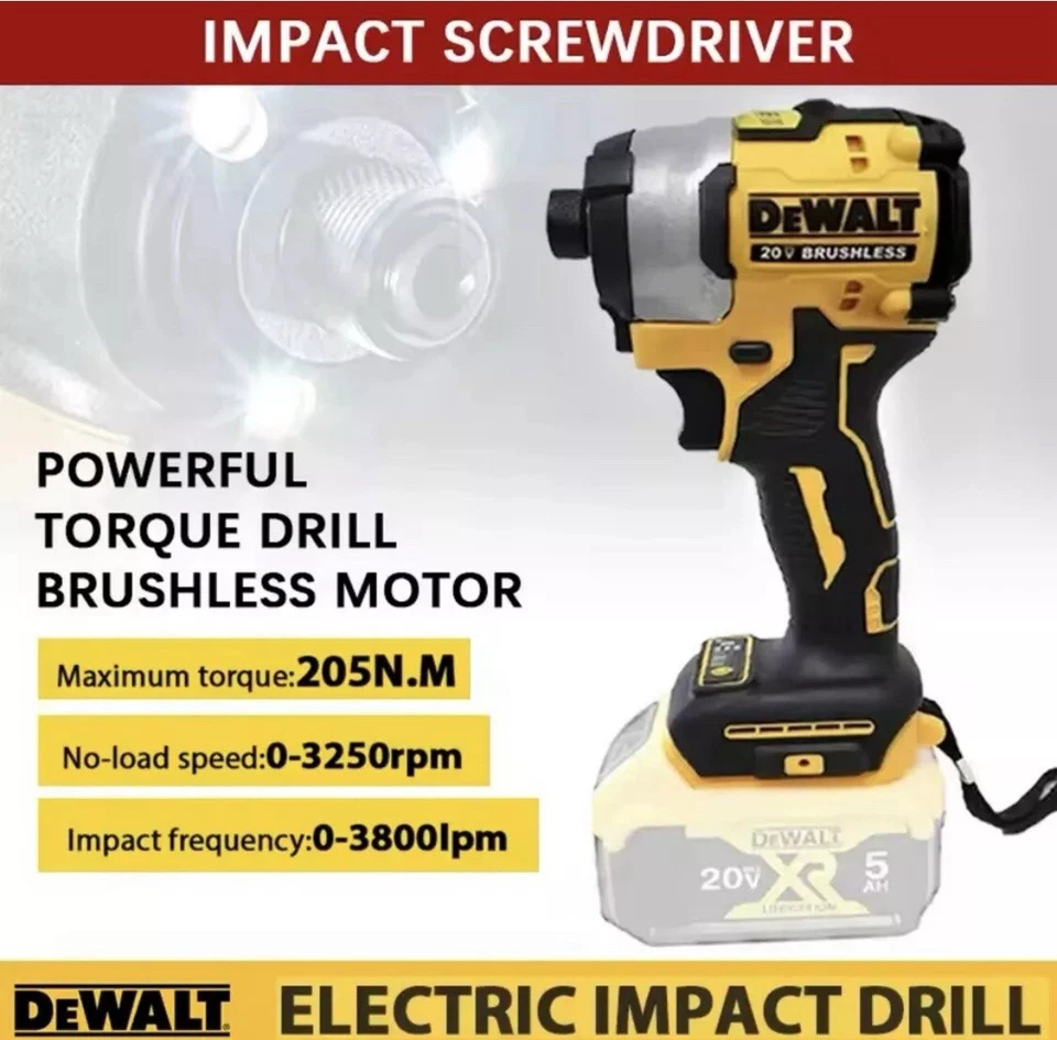 DEWALT DCF850 18V - 20V Impact Driver (Body Only) - Image 3 of 4