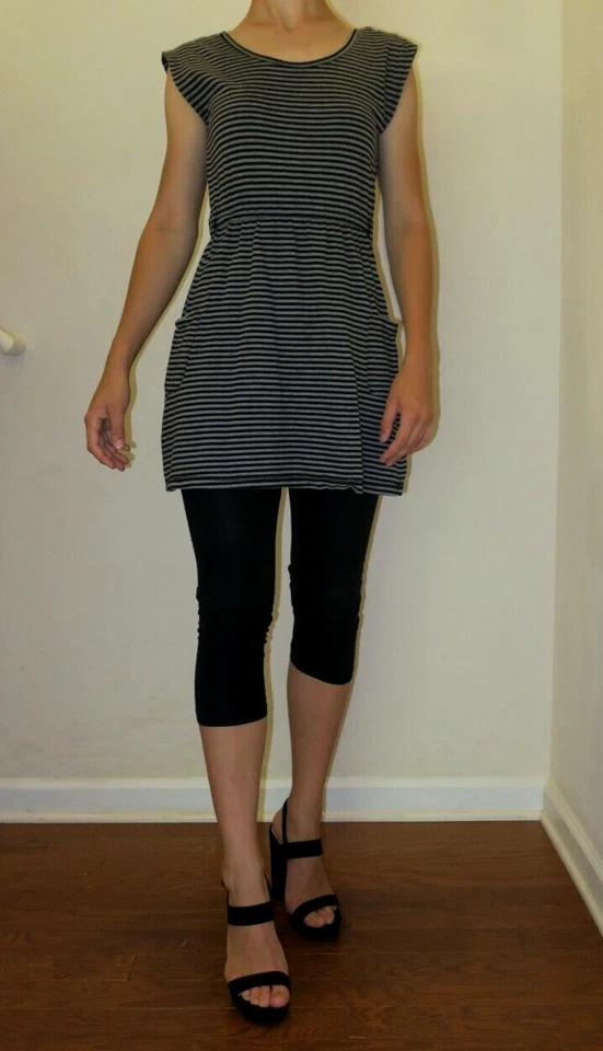 S ❤️ VESTIDO CASUAL CÓMODO A RAYAS Y BOLSILLOS ❤️ Foto 2 de 4