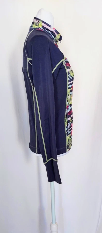 Chaqueta Atlética Floral Zella Niñas Talla XL 14 16 Cremallera Completa Manga Larga Foto 4 de 4