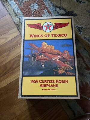 Wings Of Texaco 1929 Curtiss Robin Airplane Aircraft Die-Cast Toy Bank ERTL 1998