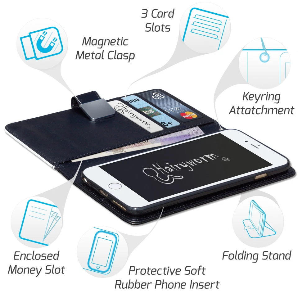 Multicolour Stripe Phone Case;PU Leather Wallet Case;Cover For Samsung;Apple - Image 2 of 4