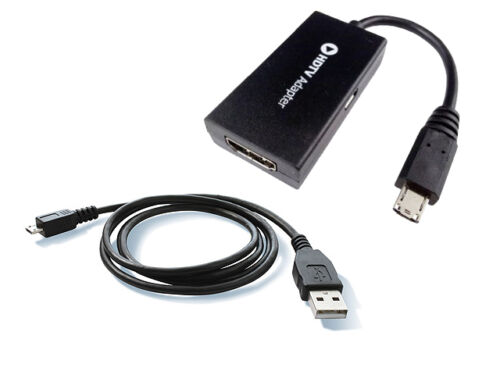 MHL to HDMI Adaptor + FREE 3 Metre USB Cable for Galaxy S3 S III Note 2 Note II - Picture 1 of 1