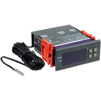 AC 110V Fahrenheit Digital Temperature Controller 10A 1 Relay with NTC 10K Se...
