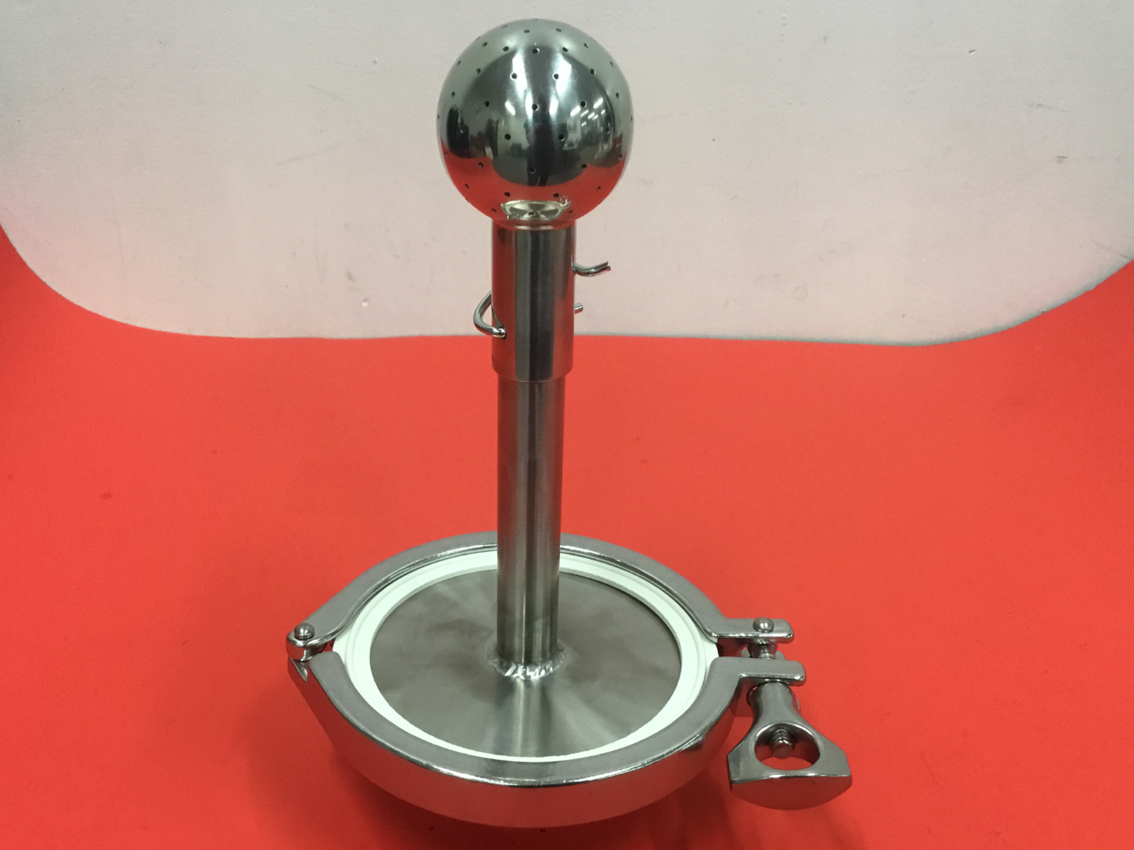 Wayland Sprayball - w/ 1-1/2" Tri-Clamp connection, 4" Tri-Clamp mounting - NEW