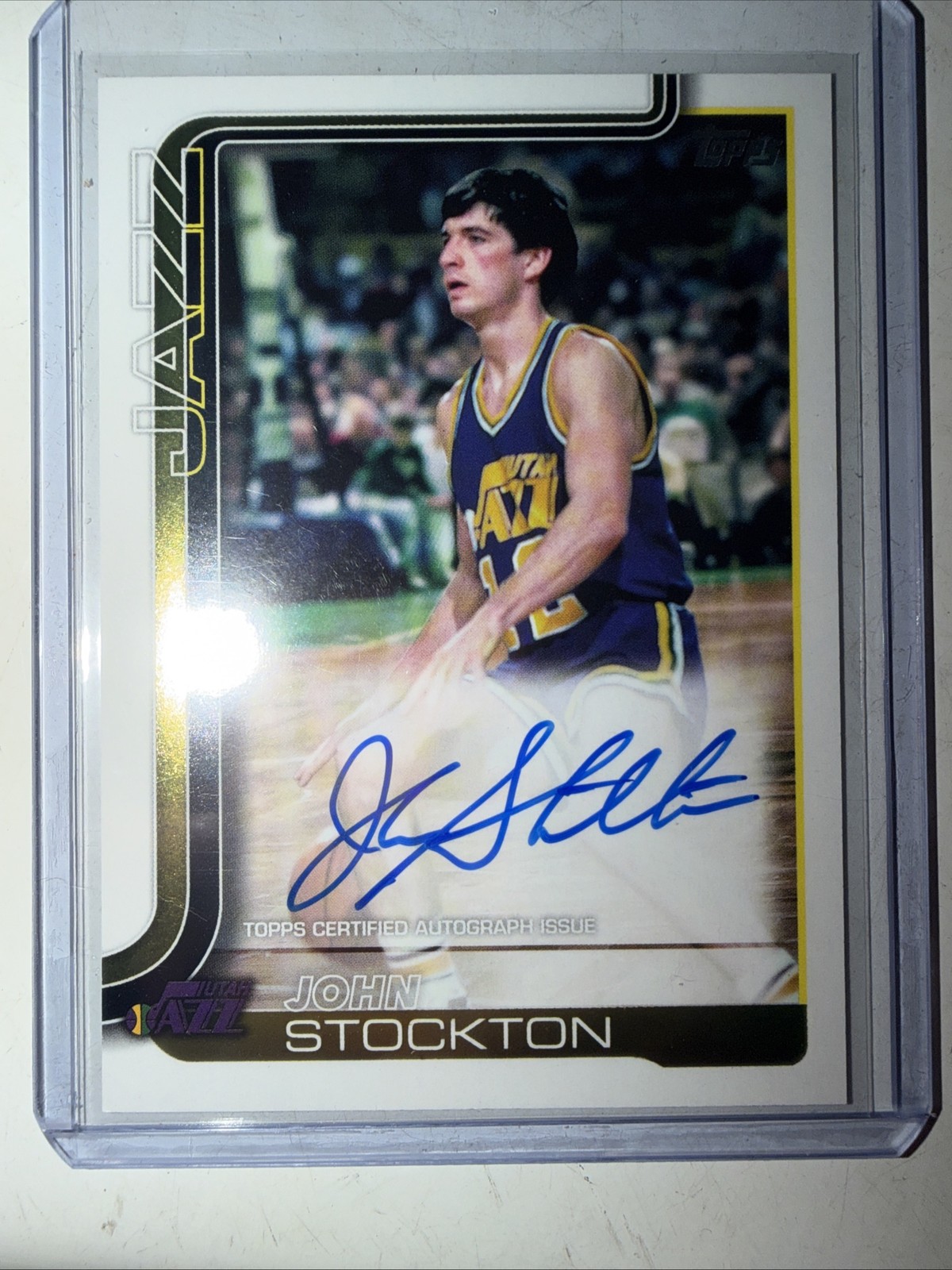 John Stockton 2025-26 Topps Basketball #TFRA-JS Real One On Card Auto Gem Mint