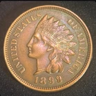 1899 Indian Head Cent - Lightly Circulated Colorful Example - FREE SHIPPING