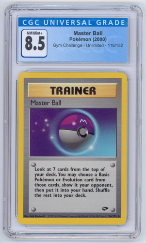 Master Ball (Unlimited) graded CGC 8.5 for sale on eBay