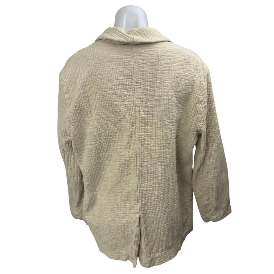 Chaqueta Blazer Abrigo Free People Rowan Crema Gasa Doble Pecho Manga Larga M Foto 2 de 4