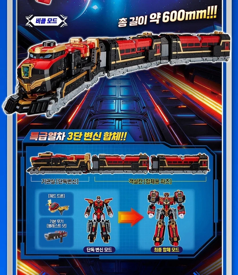 Metal Cardbot S BLASTRAIN Blast Train Red Transforming Robot Trains+ EXPRESS - Image 4 of 4