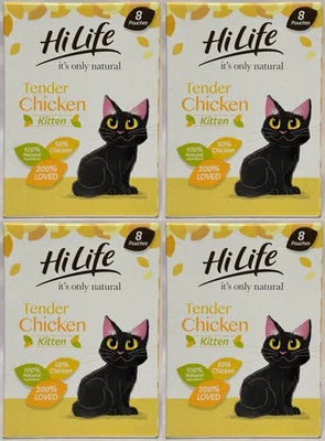 HiLife Kitten Wet Food Tender Chicken Pate 100% Natural Grain Free 32x70g
