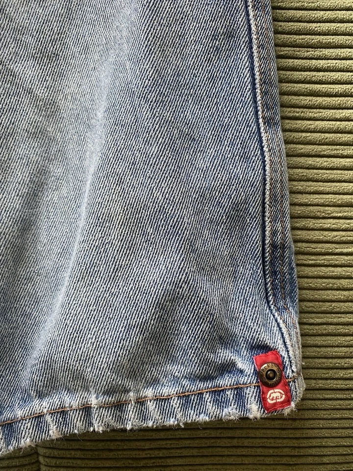 Pantalones Cortos de Jean Ecko Unltd Vintage Y2K Años 90 Niños Talla 7 Azul Denim Algodón Ramie Foto 2 de 4