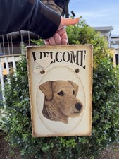 Airedale Terrier Dog Welcome Slate Sign