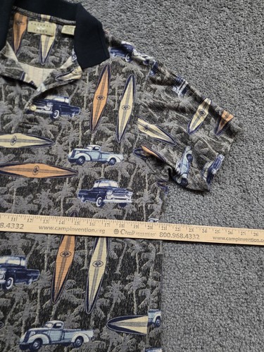 Vintage Hawaiian Shirt Size XL (Fits Large) Classic Truck Surfboard Hawaiian Car - Picture 6 of 7