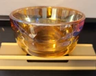 Vtg Carnival Iridescent 4 " Orange Glass Custard/Dessert Bowl