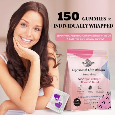 Liposomal Glutathione Gummies 1000MG Sugar Free Reduced LGlutathione with  Vi... | eBay