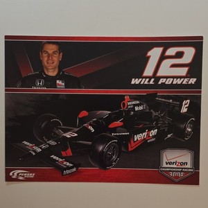 Honda Will Power Penske Racing 2009 IndyCar Series Postcard #12 Black Red
