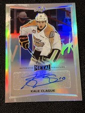 2015-16 Leaf Metal Kale Clague Silver Prismatic (AU, RC) LA Kings Winnipeg Jets
