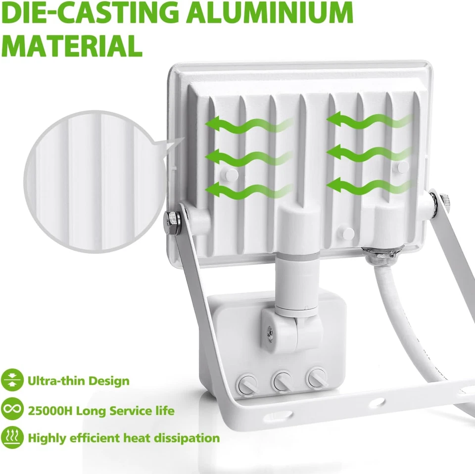 Faro LED Esterno Con Sensore Di Movimento PIR, 20W 1650Lumen, Bianco Naturale 40 - Immagine 4 di 4