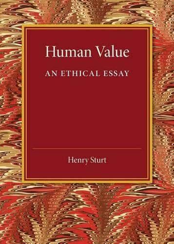 Human Value by Henry Sturt - 9781107453661