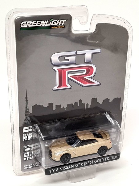 Greenlight 1/64 Nissan GT-R R35 2016 Gold Edition Diecast Model Car-image
