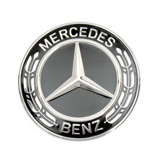 Mercedes-Benz Genuine Bonnet Badge Emblem Black Wreath Flat GLC 300 d 4-matic