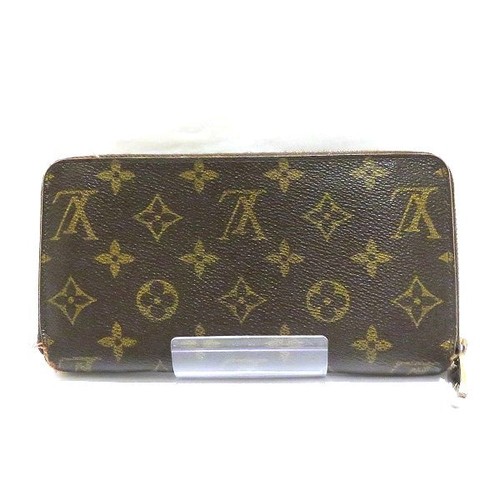 Louis Vuitton Zippy Wallet Monogram Long Wallet Women Brown One Size