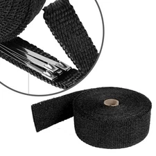 5M 1Roll Fiberglass Header Turbo Pipe Manifold Exhaust Heat Wrap Tape Protection
