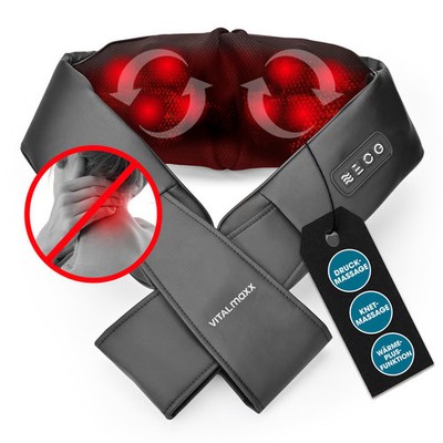 VITALmaxx Shiatsu Massagegerät Nacken Schulter Rücken Massage Wärmefunktion