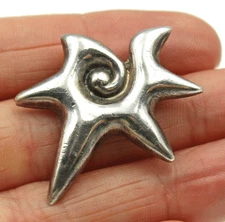 William Spratling Taxco Mexico 980 Sterling Silver Spiral Shell Star Brooch 7.3G