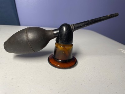 Vintage Devilbiss Nose & Throat Atomizer No 114 Amber Glass Works! No Cracks!