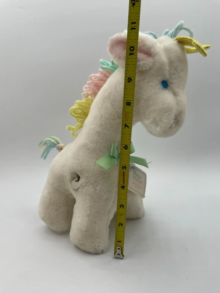 Eden White Giraffe Musical Move Wind Up 12 дюймов плюшевая игрушка пастельная пряжа поврежденная бирка - Изображение 2 из 4