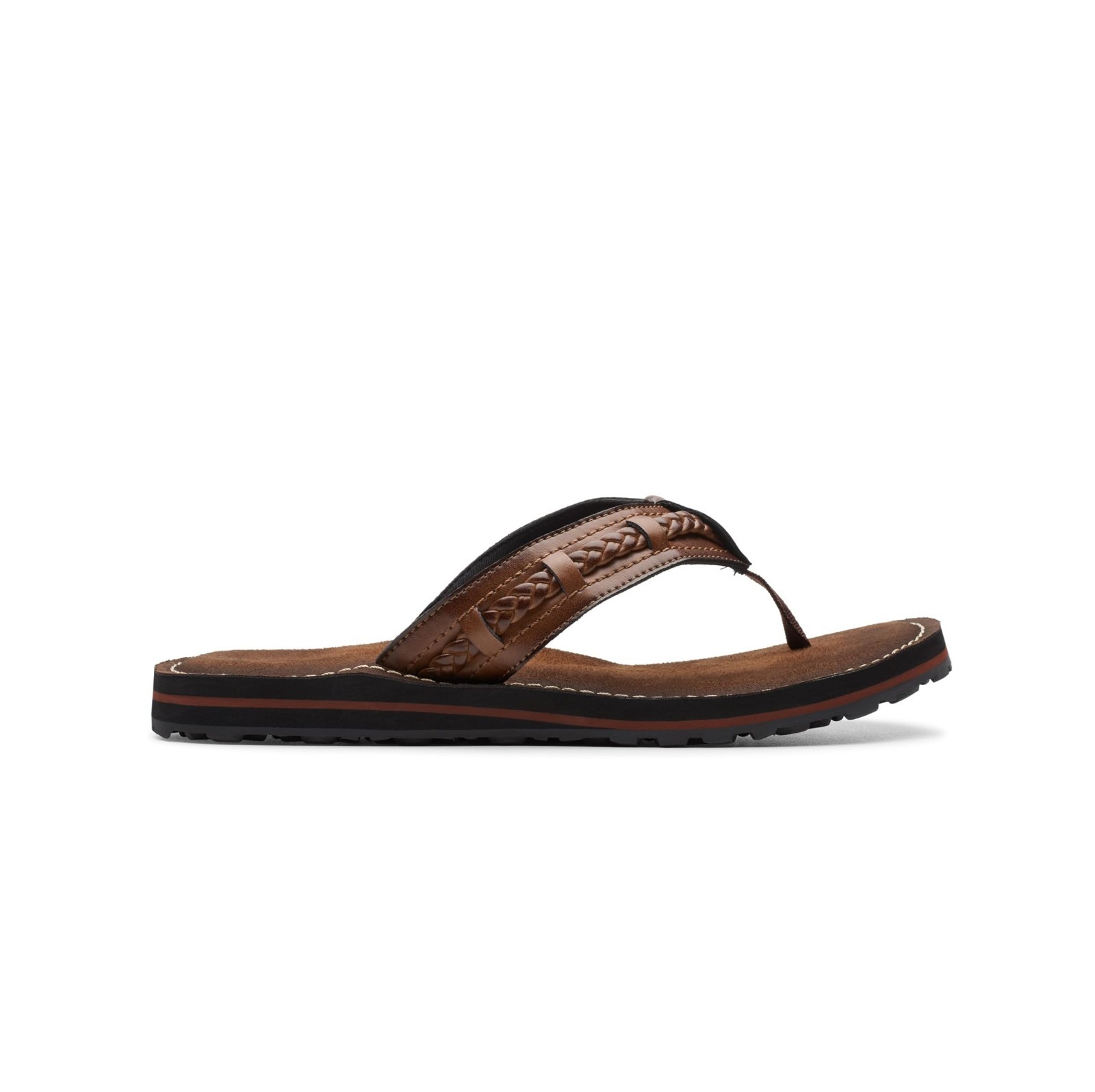 Clarks Womens 11 M Honey Brown Fenner Nerice Flip Flop Sandals DISPLAY MW9