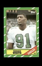 1986 TOPPS #275 REGGIE WHITE Rookie Card RC EAGLES. rookie card picture